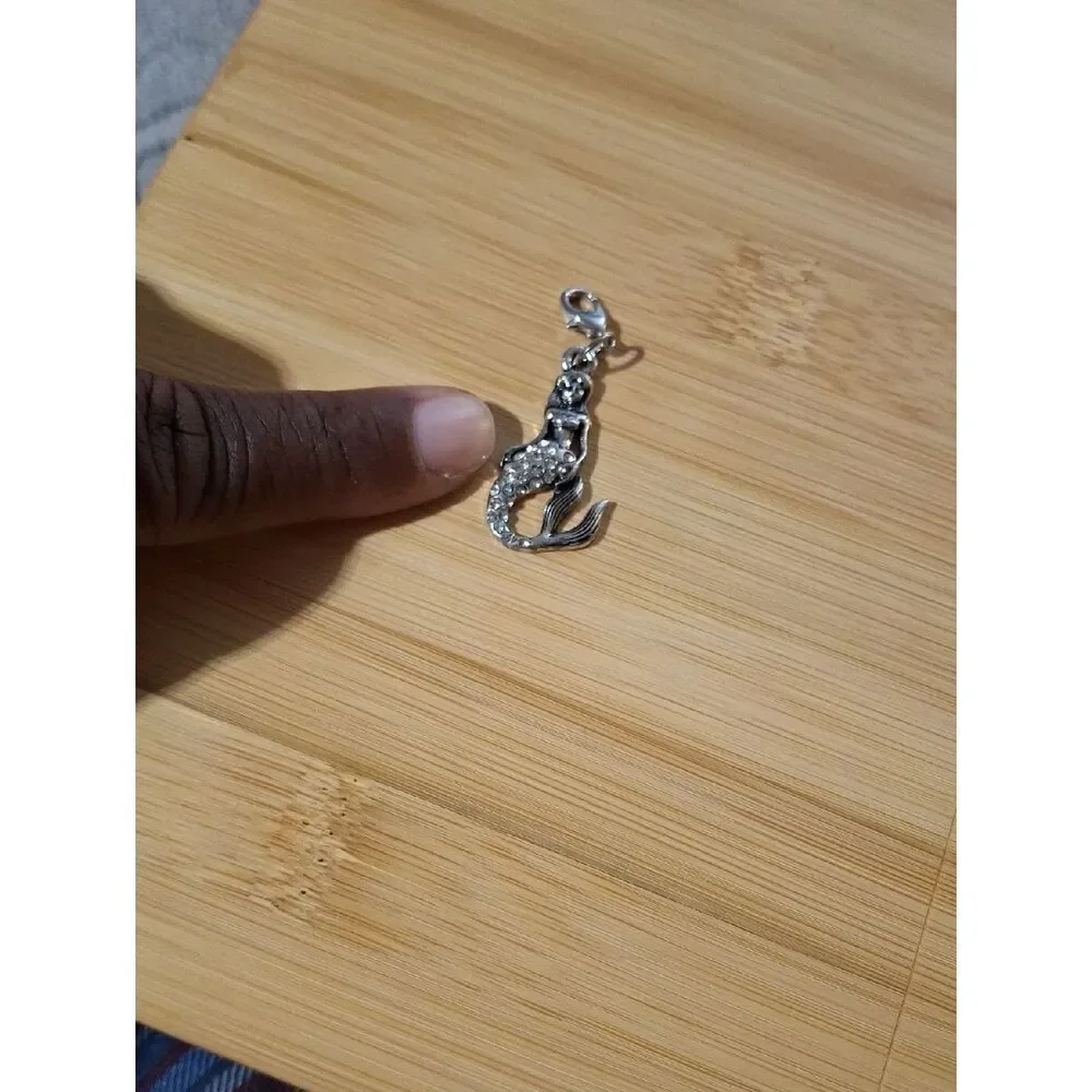 Silver-tone Mermaid Dangle For Floating Lockets